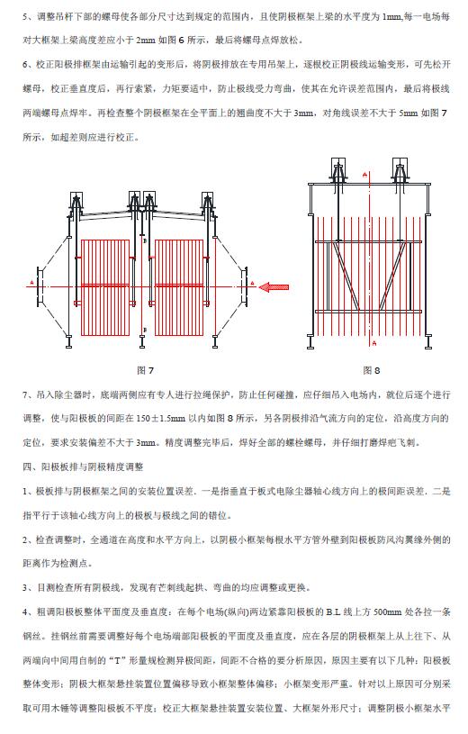 淺談濕式電除塵器陰陽極系統(tǒng)安裝與調(diào)整