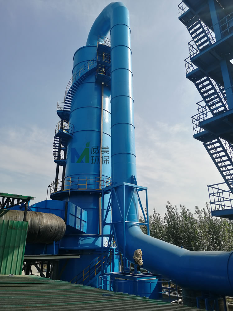 河北威美環(huán)保為山東磚廠制作的脫硫塔