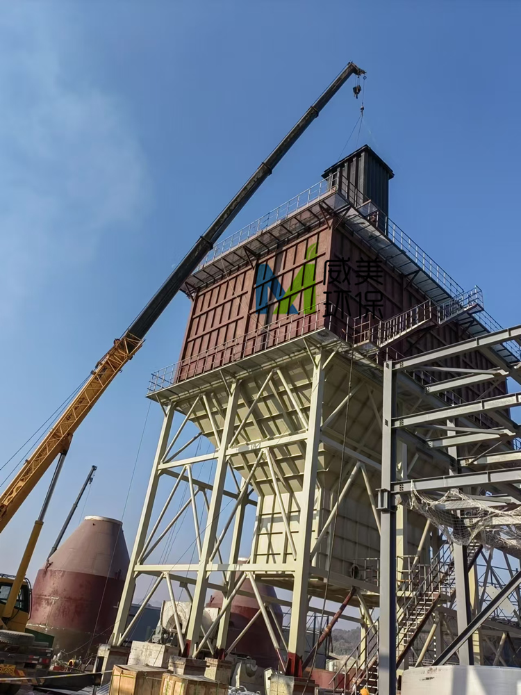 脫硫尾氣/黃磷尾氣濕電除塵器現場安裝實況